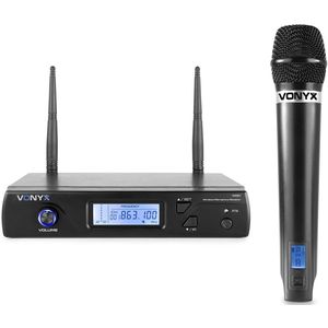 Vonyx WM61 Draadloze Microfoon - UHF - 16 Kanalen - Handmicrofoon