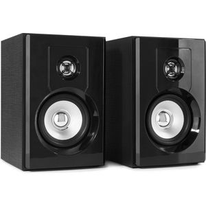 Bluetooth speakerset - Fenton SHF404B actieve stereo speakerset met Bluetooth en mp3 speler - Zwart