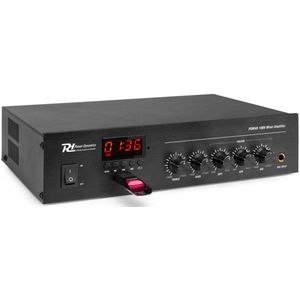 Power Dynamics PDM45 100V versterker 45W met Bluetooth, mp3 speler en radio