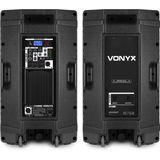 Speakerset Bluetooth - Vonyx VSA120S - Actieve Speakerset met Mp3 Speler - 800W - 12''