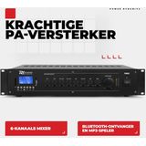 Versterker 100V - Power Dynamics PRM60 100V versterker met Bluetooth en mp3 speler - 60W