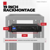 Versterker 100V - Power Dynamics PRM60 100V versterker met Bluetooth en mp3 speler - 60W