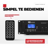 Versterker 100V - Power Dynamics PRM60 100V versterker met Bluetooth en mp3 speler - 60W