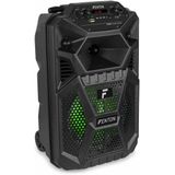Fenton - FPC8T - Bluetooth Speaker - Zwart - 100W - Accu - Karaoke Set
