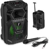 Fenton - FPC8T - Bluetooth Speaker - Zwart - 100W - Accu - Karaoke Set