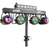 MAX PartyBar10 Set 2x Jelly Moon, 2xPAR and UV/Strobe