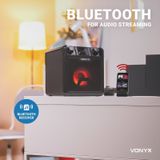 Drumpad Karaoke set met Microfoon - Vonyx SBS50B-DRUM - Ingebouwde Accu - LED - Bluetooth - USB