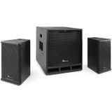 Speakerset - Power Dynamics Combo 1200 actieve speakerset Bluetooth - 2.1 speakerset met actieve subwoofer - 1200W