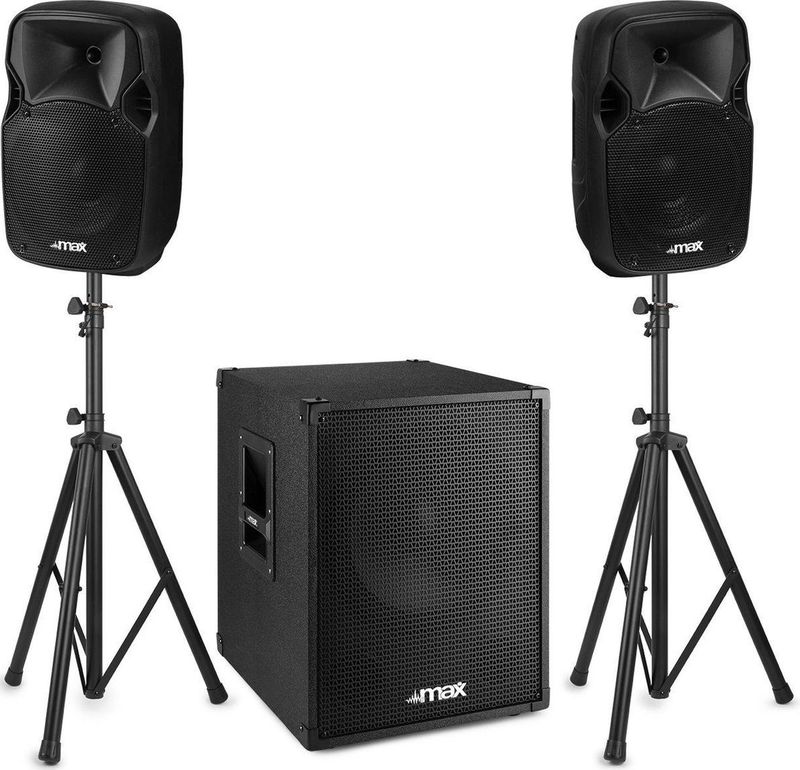 MAX - MX700 - Speakerset - Zwart - 700W - Ingebouwde Versterker