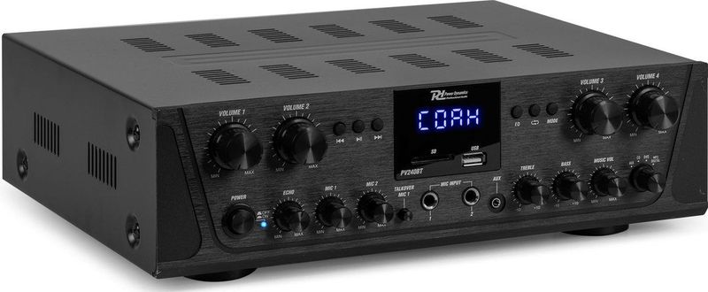 Power Dynamics - PV240BT - Versterker - Zwart - 4-zone met Bluetooth