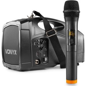 Portable Speaker - Vonyx ST014 Draagbaar Omroepsyteem met Draadloze Handmicrofoo