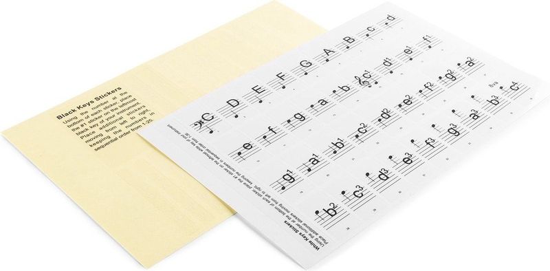 MAX KB-KEY keyboard piano stickers (max. 61 toetsen) voor de beginnende keyboard speler