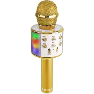 MAX KM15 Draadloze Karaoke Microfoon voor Kinderen - Goud