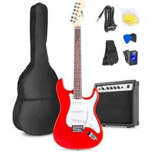 MAX GigKit elektrische gitaar starterset met o.a. 40W versterker - Rood