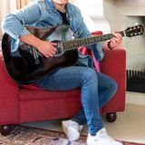 Akoestische gitaar voor beginners - MAX SoloJam Western gitaar - incl. gitaar stemapparaat, gitaartas en 2x plectrum - Zwart