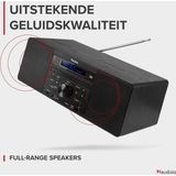 DAB radio met CD speler, Bluetooth, USB mp3 speler en radio - Stereo - Zwart - Audizio Prato