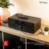 DAB Radio met CD Spele - Bluetoot - USB Mp3 Speler en Radio - Stereo - Zwart - Audizio Prato