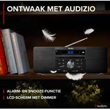 DAB radio met CD speler, Bluetooth, USB mp3 speler en radio - Stereo - Zwart - Audizio Prato
