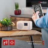 DAB Radio met Bluetooth - Audizio Milan - DAB Radio Retro met Accu en FM Radio - Wit