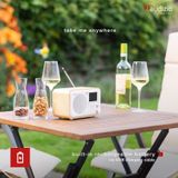 DAB Radio met Bluetooth - Audizio Milan - DAB Radio Retro met Accu en FM Radio - Wit