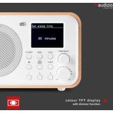 DAB Radio met Bluetooth - Audizio Milan - DAB Radio Retro met Accu en FM Radio - Wit