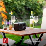 DAB Radio met Bluetooth - Audizio Milan - DAB Radio Retro met Accu en FM Radio - Zwart