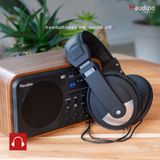 DAB Radio met Bluetooth - Audizio Milan - DAB Radio Retro met Accu en FM Radio - Hout