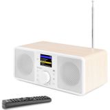 DAB Radio met Bluetooth en Internetradio - Audizio Rome - Wekkerradio - Wifi - AUX - 2 Speakers