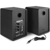 Monitor Speakers voor PC - Vonyx SMN30B - Active DJ Speakerset - 60 Watt Vermogen - Zwart