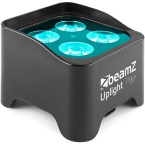 Uplighter - BeamZ BBP90 Uplight met 4 X 4W LED's en Ingebouwde Accu Dus Overal Te Gebruiken. Incl. Afstandsbediening
