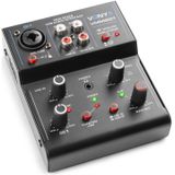 Mengpaneel mixer - Vonyx VMM201 - USB mixer met Bluetooth - 2-kanaals