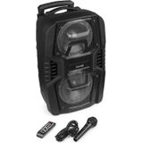 Party speaker Bluetooth - Fenton FT208 LED - 500 Watt - partybox speaker op accu - incl microfoon - karaoke set