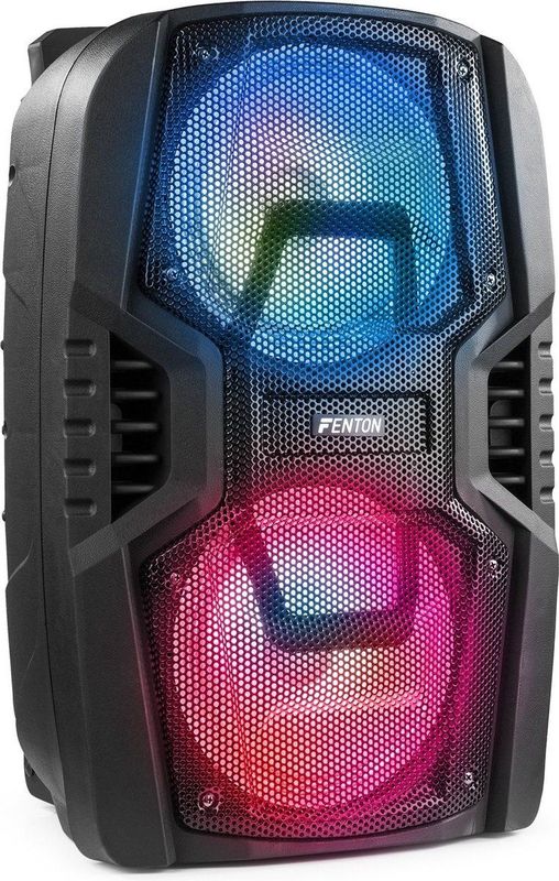 Party speaker Bluetooth - Fenton FT208 LED - 500 Watt - partybox speaker op accu - incl microfoon - karaoke set