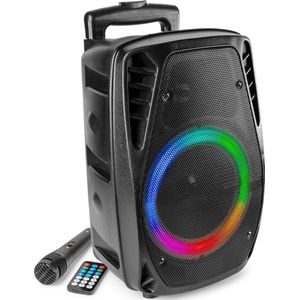 Fenton - FT8LED-MK2 - Party Speaker - Zwart - Bluetooth 5.0 - 300W Vermogen