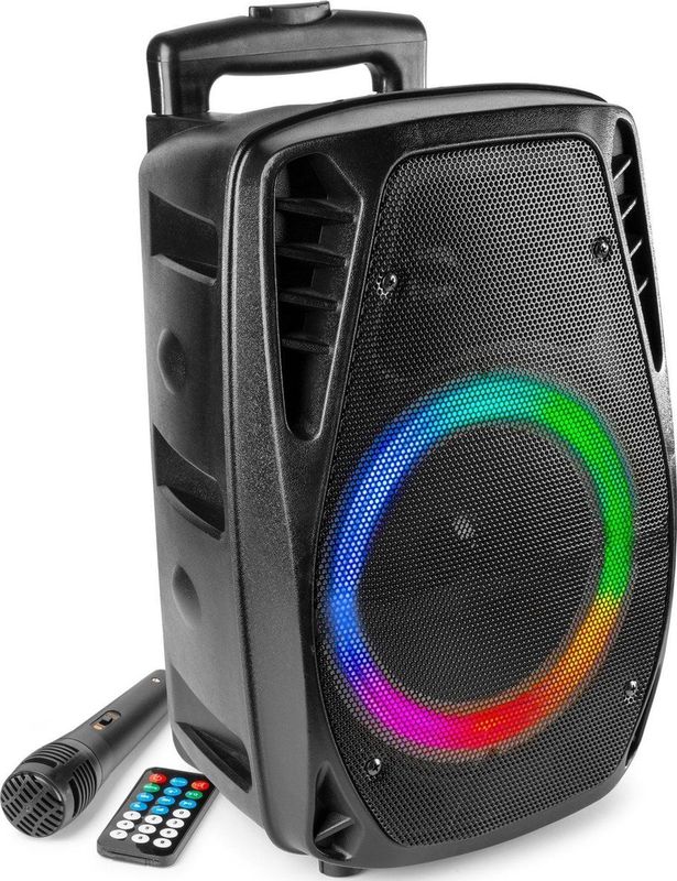 Fenton - FT8LED-MK2 - Party Speaker - Zwart - Bluetooth 5.0 - 300W Vermogen