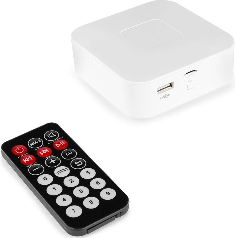 Stereo versterker - Power Dynamics BT20 stereo mini versterker met Bluetooth en mp3 speler - 2x 30W