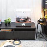 Retro Platenspeler met Bluetooth, FM Radio en CD Speler - Fenton RP180 - Hout