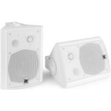 Speakerset Bluetooth - Power Dynamics DS65MW - Met mp3 speler en muurbeugels - Wit