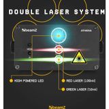 Disco Laser met Ingebouwde Accu en 2 Lasers - BeamZ Athena - Multicolor LED Discolamp