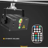 Disco Laser met Ingebouwde Accu en 2 Lasers - BeamZ Athena - Multicolor LED Discolamp