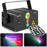 Disco Laser met Ingebouwde Accu en 2 Lasers - BeamZ Athena - Multicolor LED Discolamp