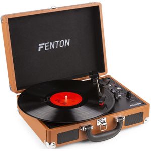 Platenspeler Bluetooth en USB met Ingebouwde Speakers - Fenton RP115F - Retro - Bruin