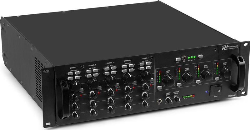 Power Dynamics PAM2004 - 4-zone Matrix Versterker - 4x 200W - Voor 100V Installaties