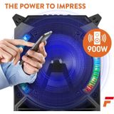 Fenton - LIVE280 - Party Speaker - Bluetooth - 900 Watt - Karaoke Set met 2 Microfoons