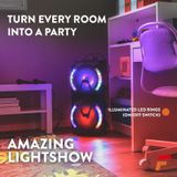 Fenton - LIVE280 - Party Speaker - Bluetooth - 900 Watt - Karaoke Set met 2 Microfoons