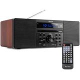 AUDIZIO - Prato - DAB Radio - Donkerbruin - CD Speler - Bluetooth