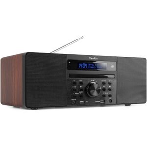 DAB Radio met CD Spele - Bluetoot - USB Mp3 Speler en Radio - Stereo - Hout - Audizio Prato