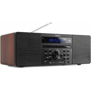 AUDIZIO - Prato - DAB Radio - Donkerbruin - CD Speler - Bluetooth