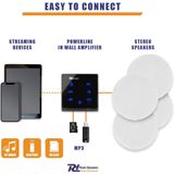 Powerline - A100B - Inbouw Versterker - Bluetooth - 4x 20W