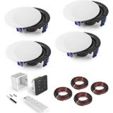 Power Dynamics Powerline A100BSet - Inbouwversterker met 4 plafondspeakers